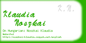 klaudia noszkai business card